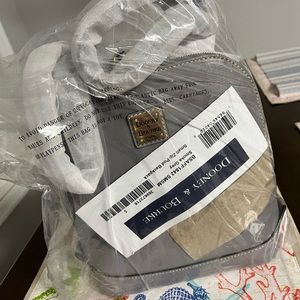 NWT Dooney & Burke Smoke Gray Small Backpack Purse